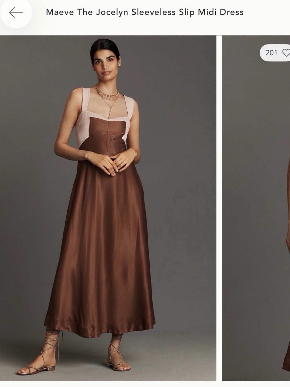 Maeve The Jocelyn Sleeveless Slip Midi Dress